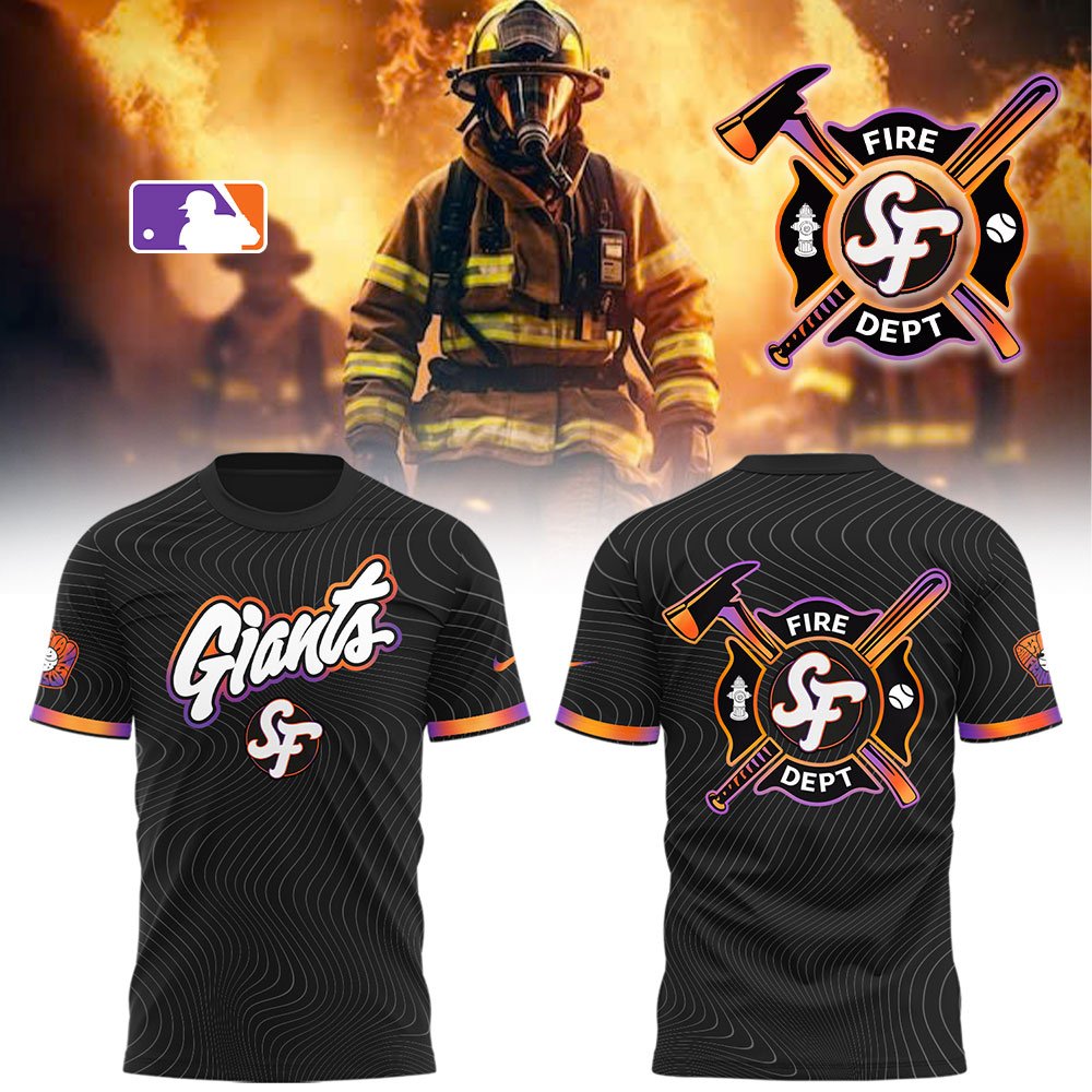 Giants X Firefighter Appreciation Night T-Shirt Best Oregontrailrvpk Shirt