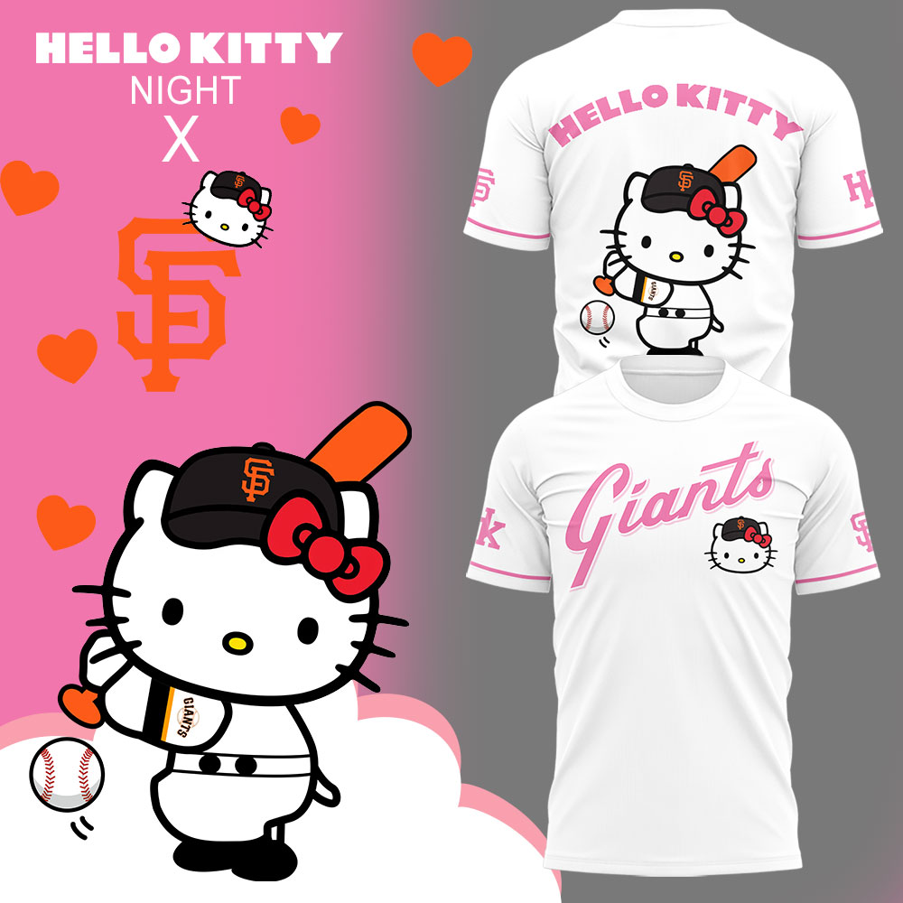 Giants x Hello Kitty Night T-Shirt Baseball Mom Gifts Oregontrailrvpk Shirt