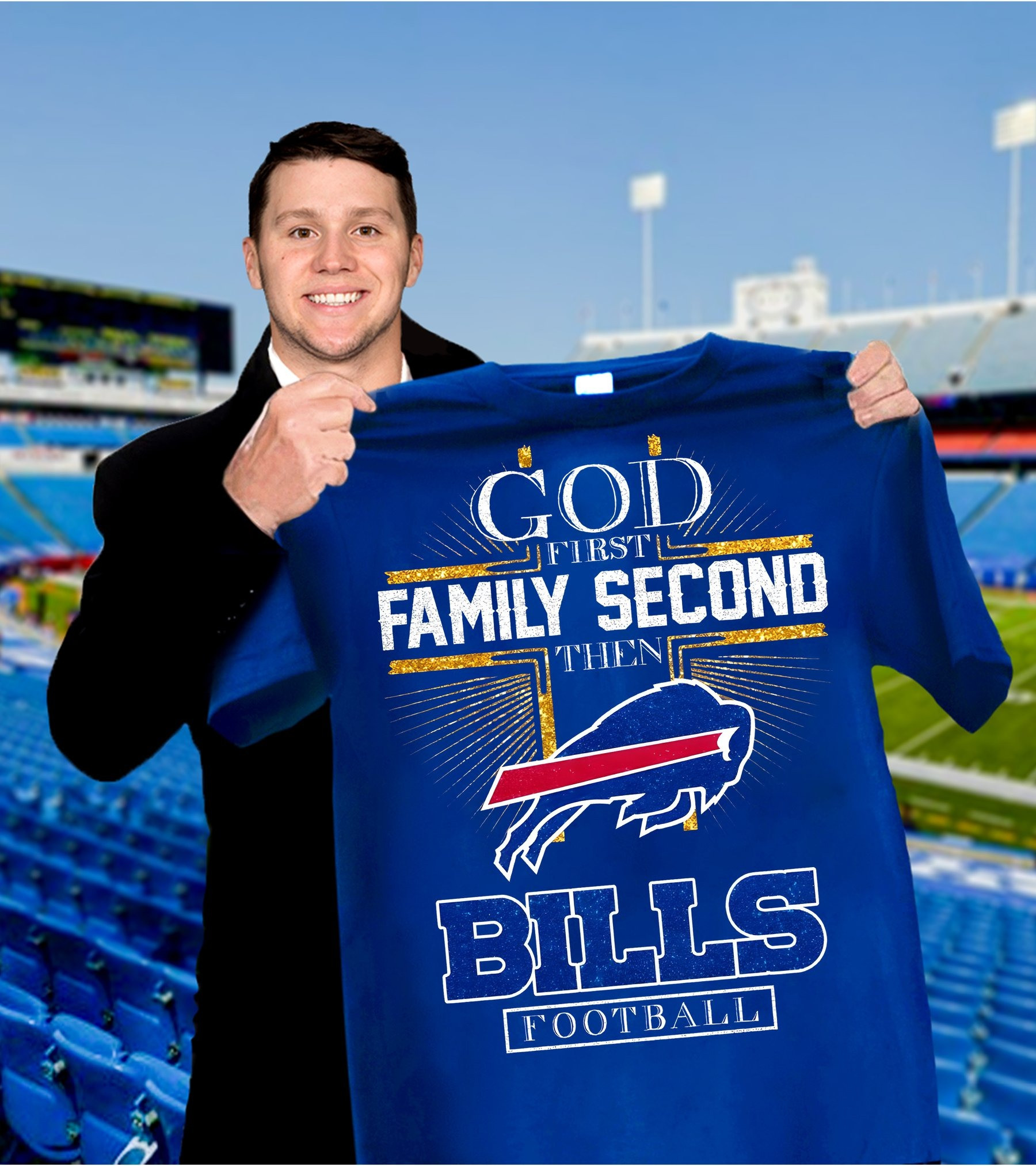 God First Family Second Then Bills Football Shirt Best Gifts For Buffalo Bills Fans Oregontrailrvpk Shirt