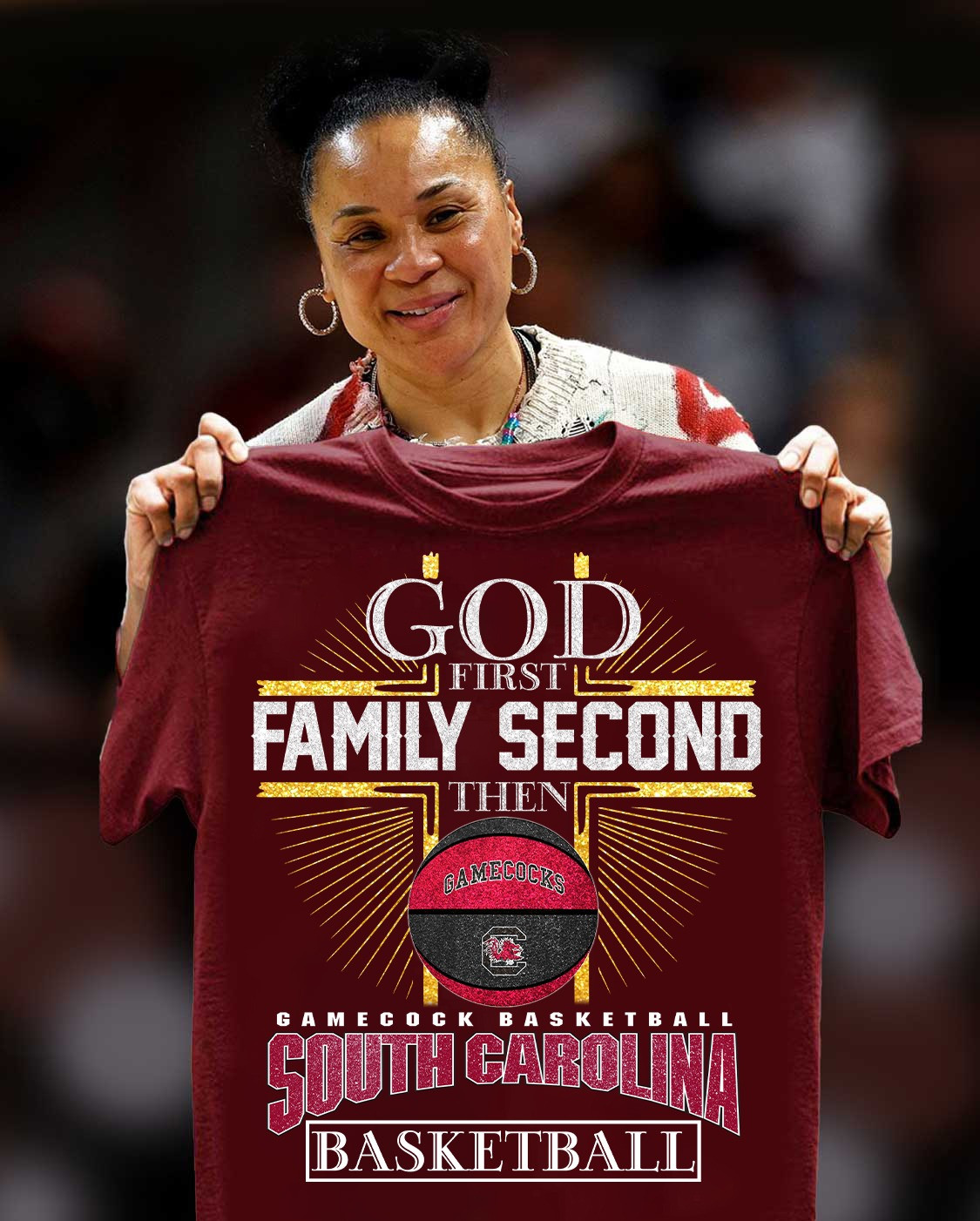 God First Family Second Then Gamecock South Carolina Basketball Shirt Oregontrailrvpk Shirt