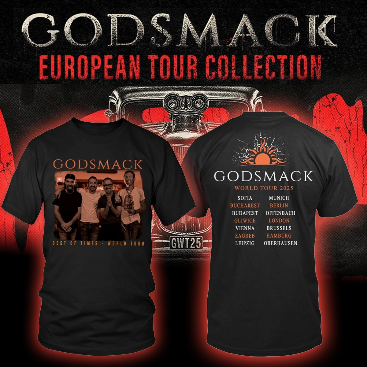 Godsmack European Tour 2025 T-Shirt Men Women Oregontrailrvpk Shirt