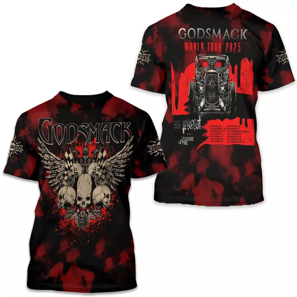 Godsmack World Tour 2025 Shirt Rock Band Oregontrailrvpk Shirt