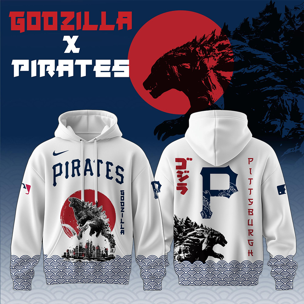 Godzilla x Pittsburgh Pirates 2025 Japan Edition Hoodie Gift Ideas