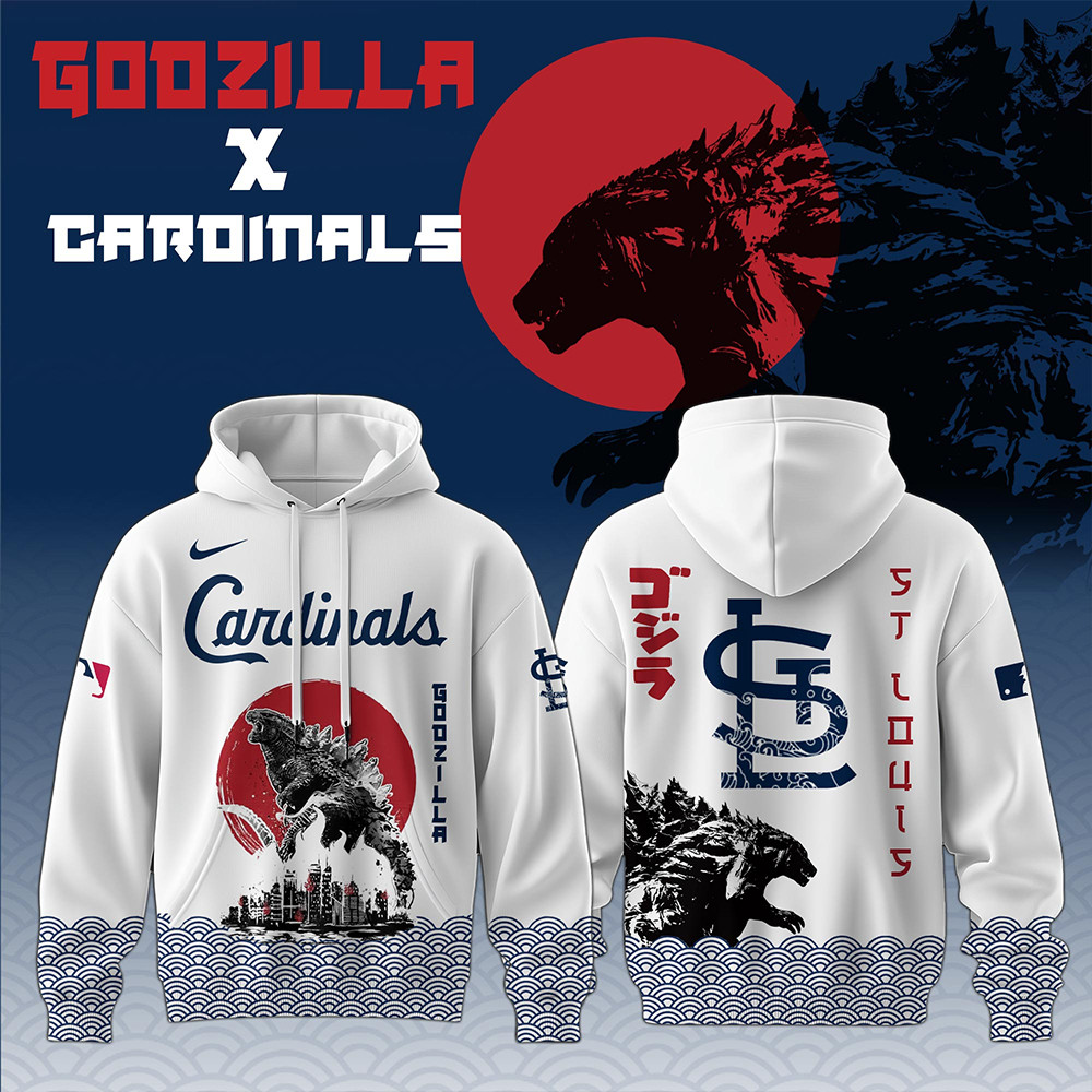Godzilla x St.Louis Cardinals 2025 Japan Edition Hoodie Baseball Enthusiast Gifts