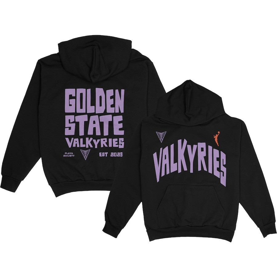Golden State Valkyries Playa Society Eclipse Black Hoodie Basketball