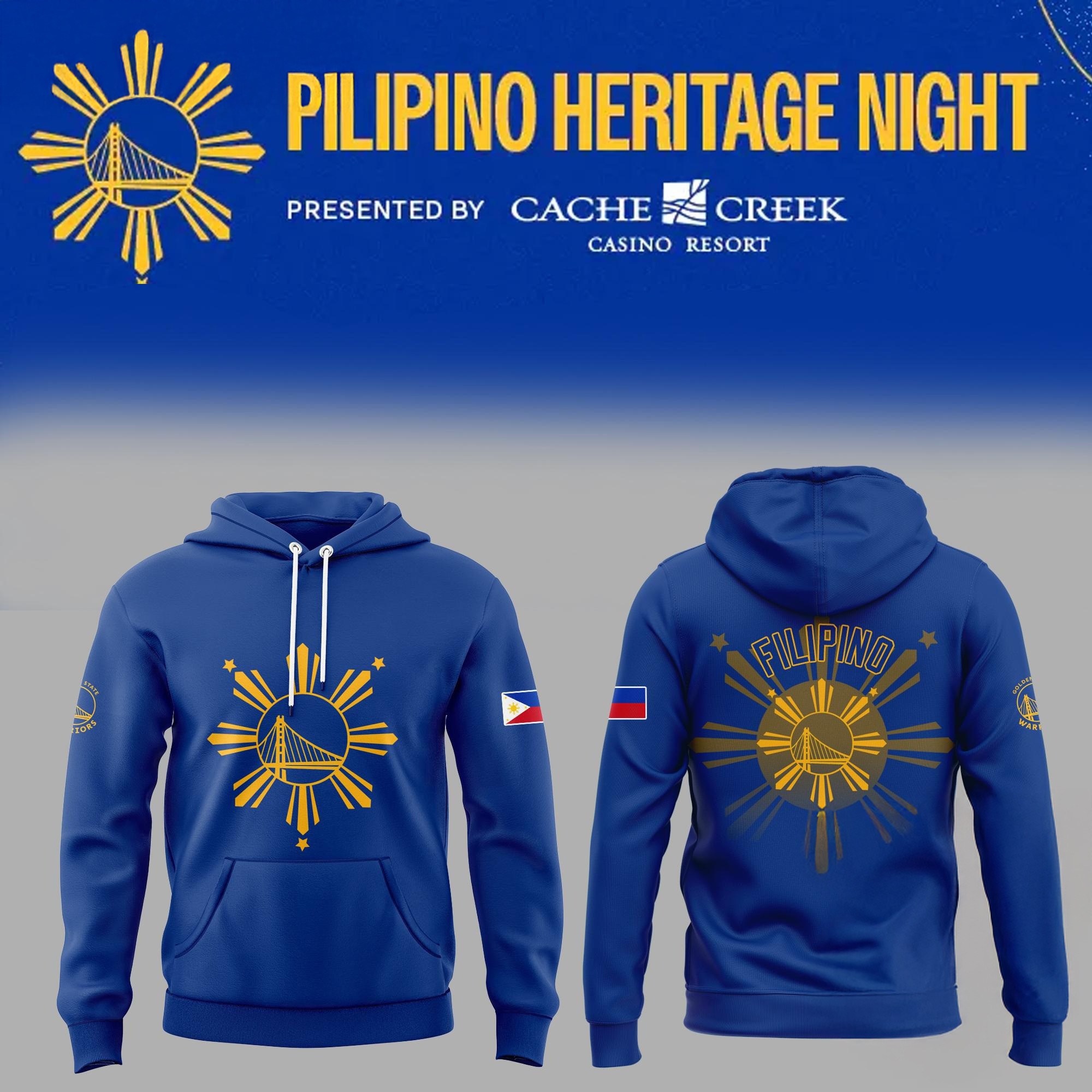 Golden State Warriors Basketball Filipino Heritage Night Hoodie
