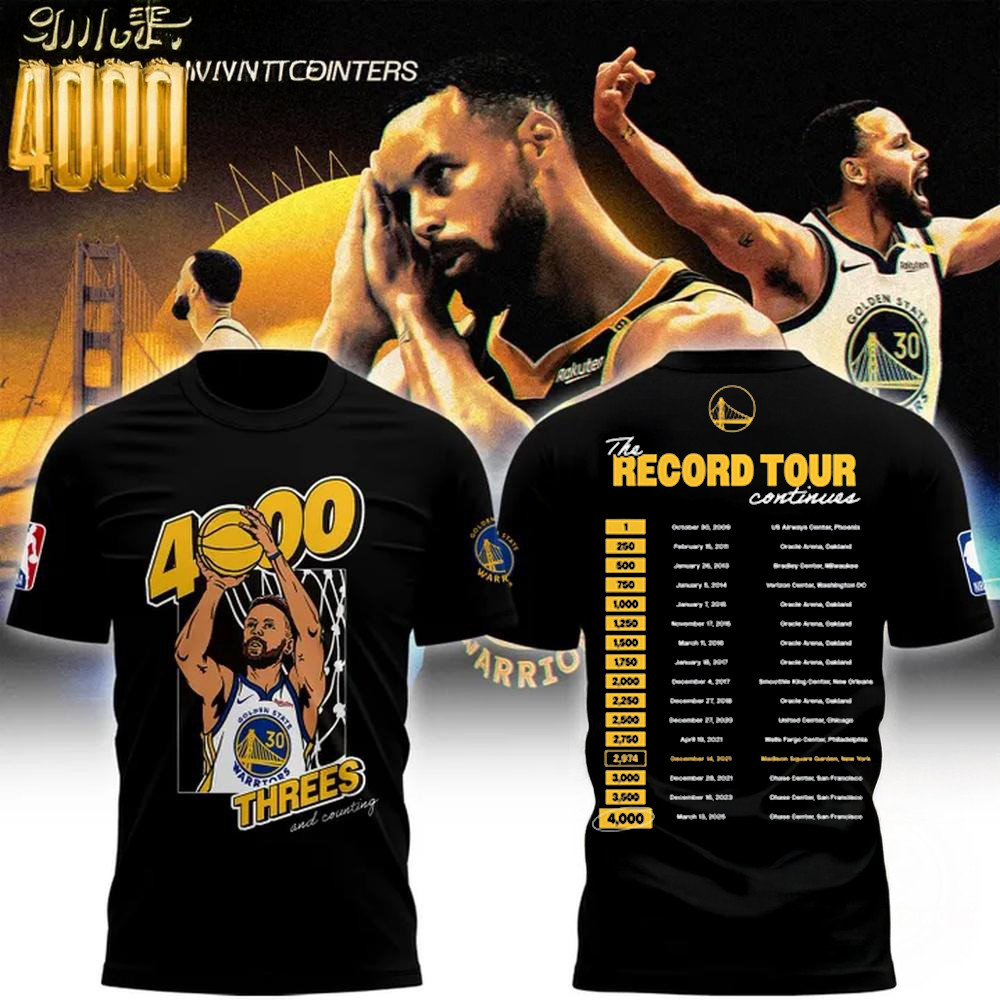 Golden State Warriors Special Stephen Curry 4000 Threes And Counting Shirt Oregontrailrvpk Shirt