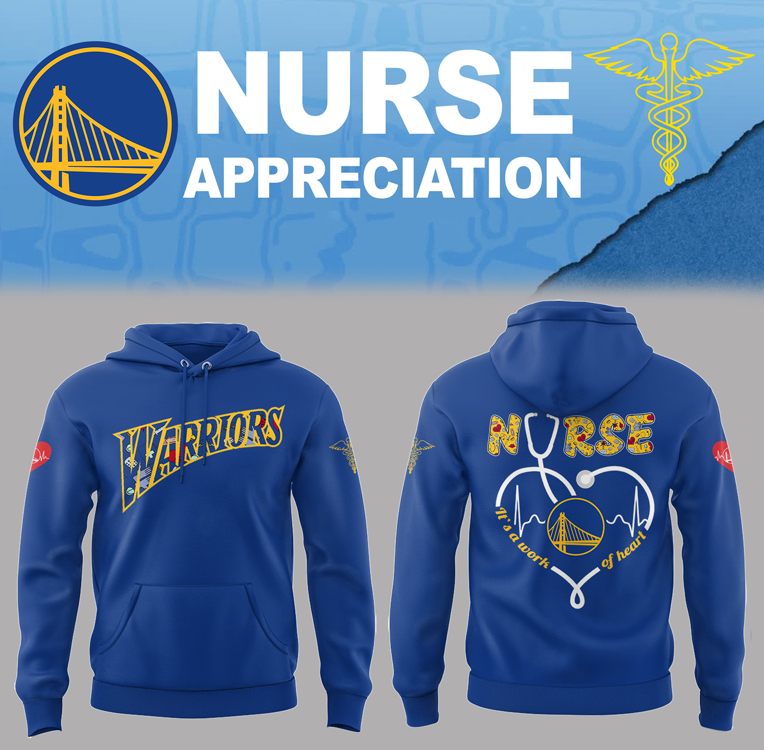 Golden State Warriors X Nurse Appreciation 2025 Hoodie Best Basketball Gifts