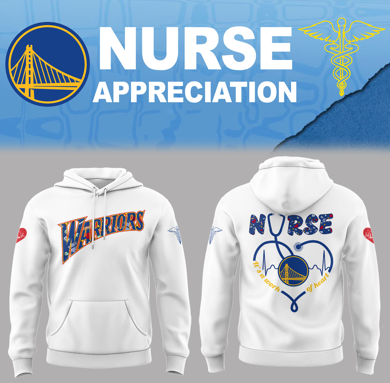 Golden State Warriors X Nurse Appreciation 2025 Hoodie Senior Night Gifts For Basketball Players