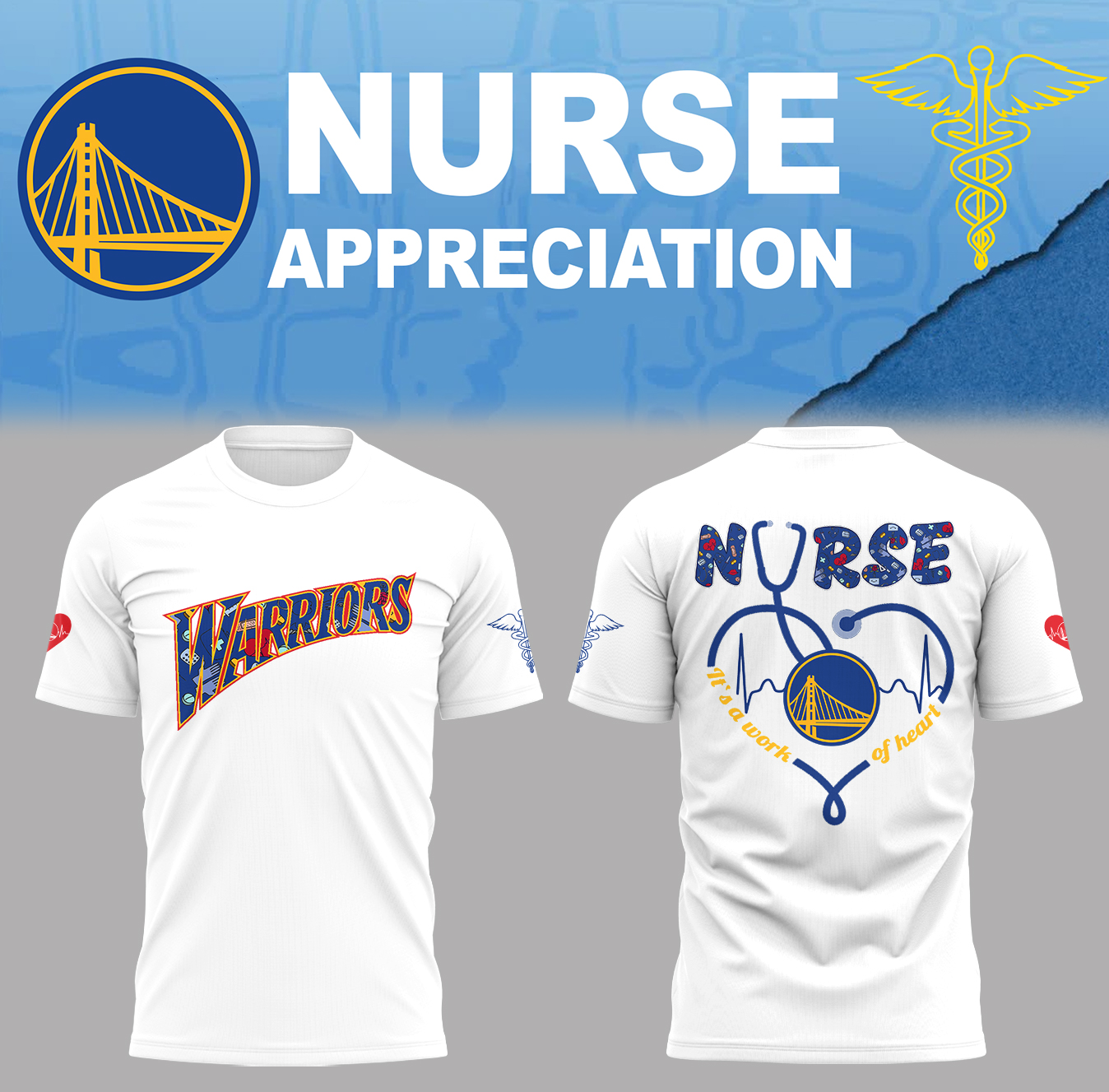Golden State Warriors X Nurse Appreciation 2025 T-Shirt Cool Gifts For Basketball Players Oregontrailrvpk Shirt
