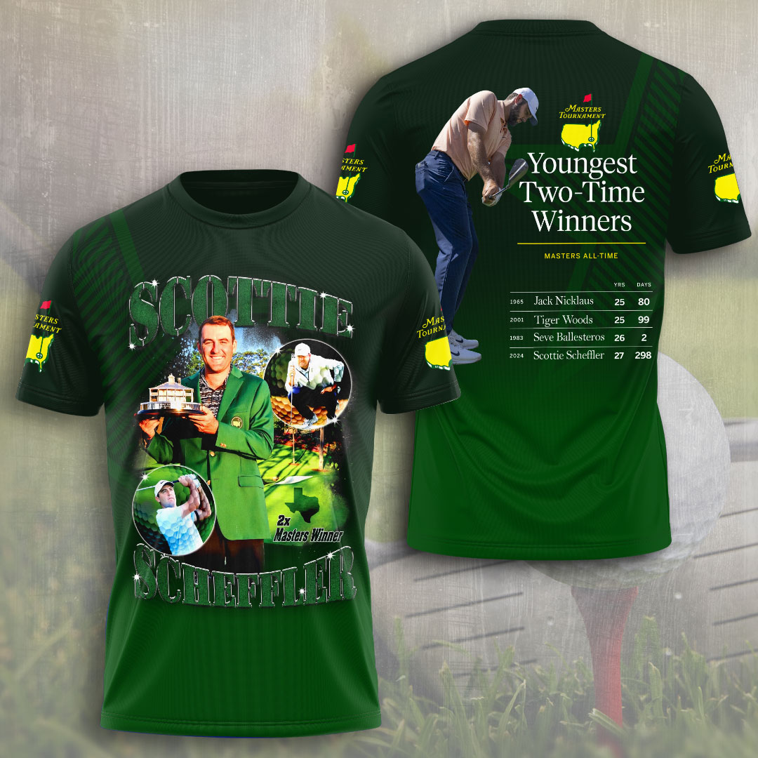 Golf Masters Tournament X Scottie Scheffler 3D T-Shirt Golf Presents For Dad Oregontrailrvpk Shirt