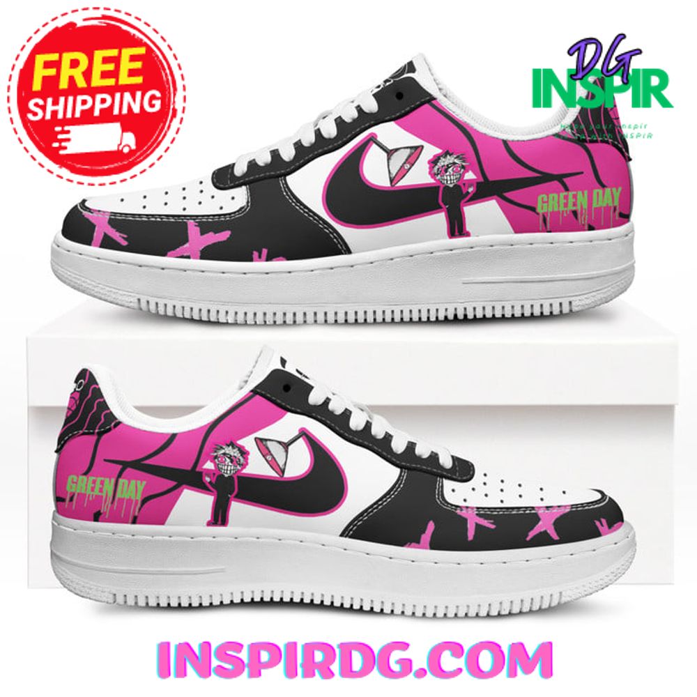 Green Day Band Black Pink Air Force 1