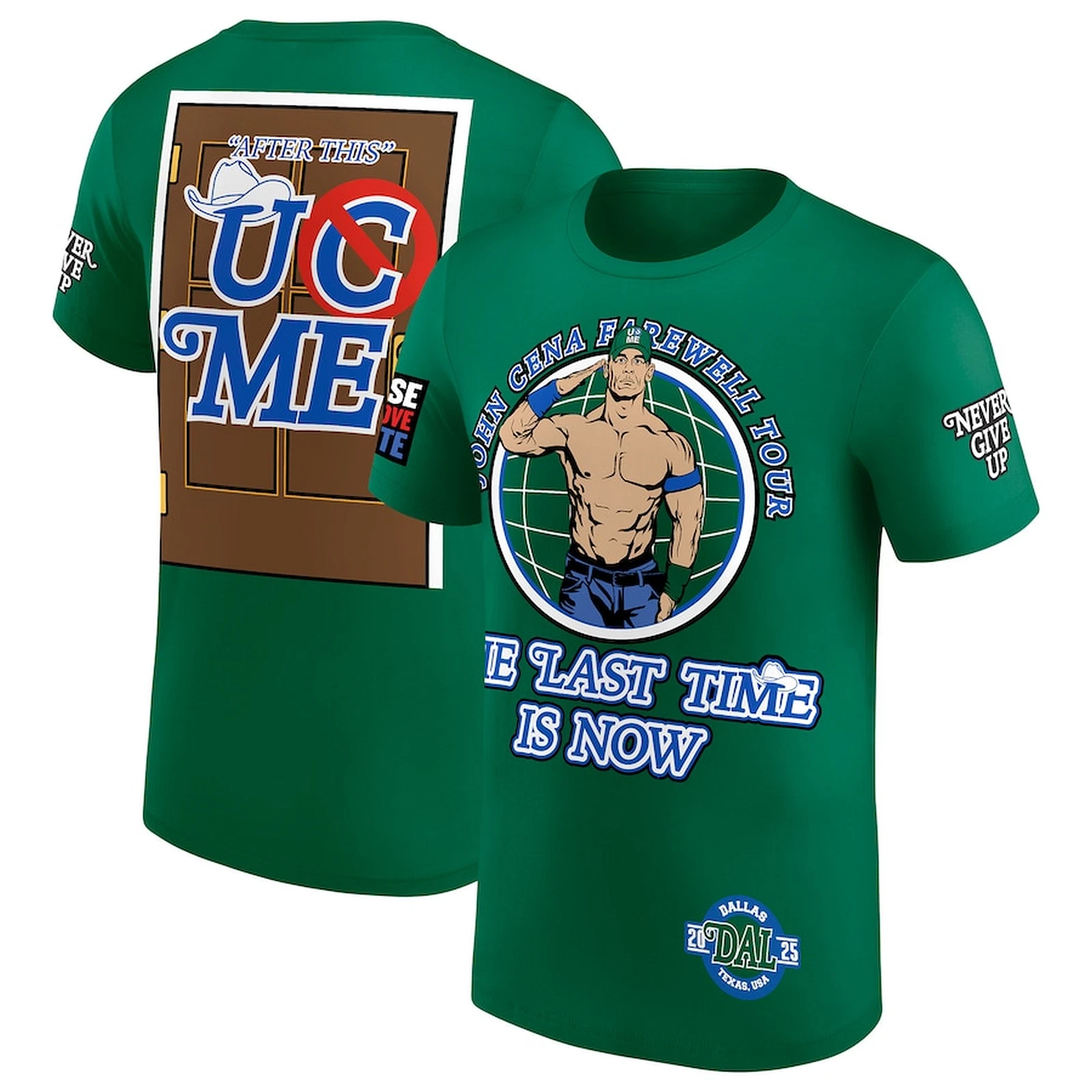 Green John Cena Farewell Tour 2025 Dallas 3D Shirt Oregontrailrvpk Shirt