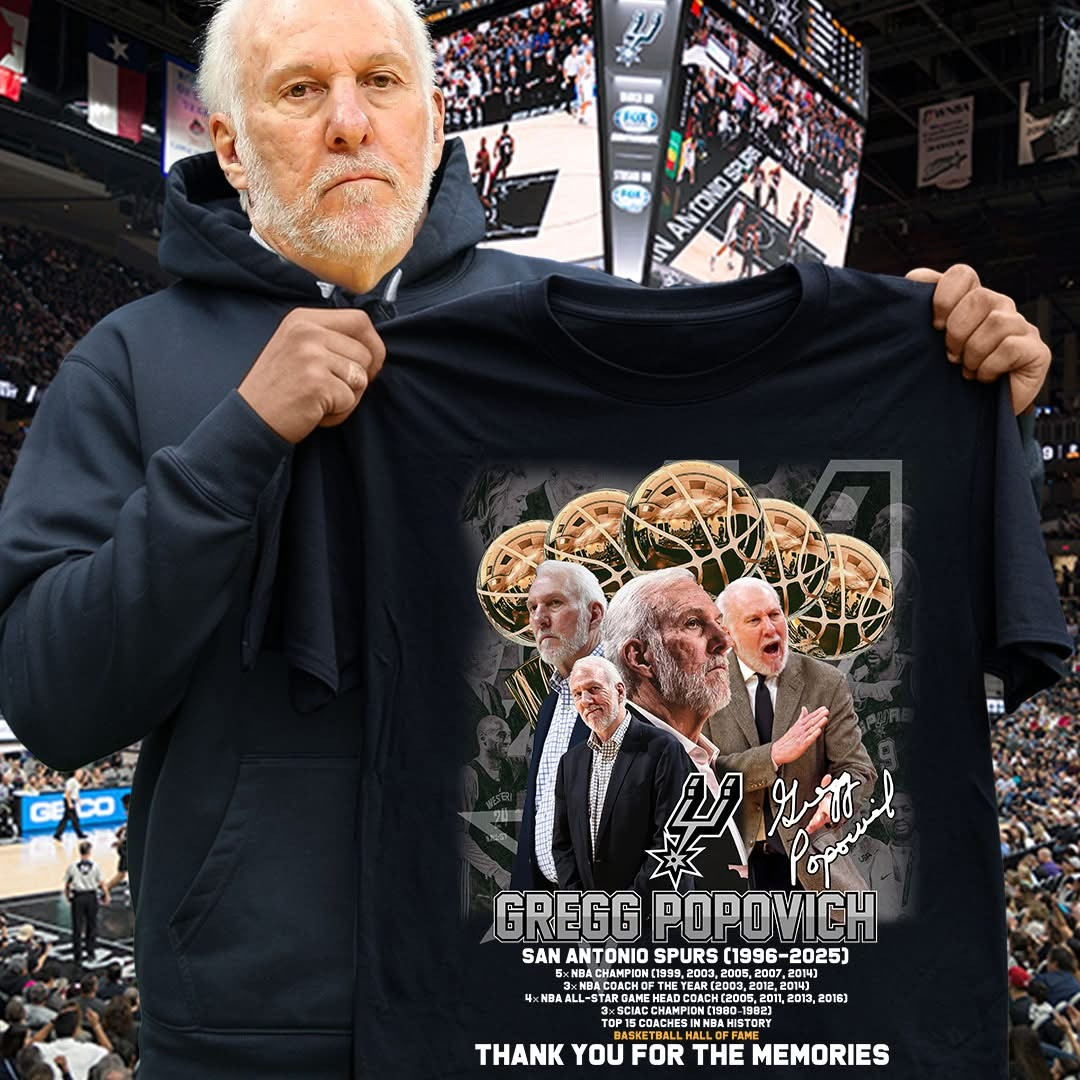 Gregg Popovich Thanks For The Memories T-Shirtan Antonio Spurs Fan Merch Gift Ideas Oregontrailrvpk Shirt