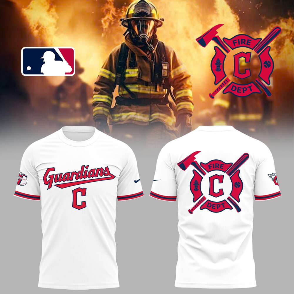 Guardians X Firefighter Appreciation Night T-Shirt Baseball Mom Gifts Oregontrailrvpk Shirt