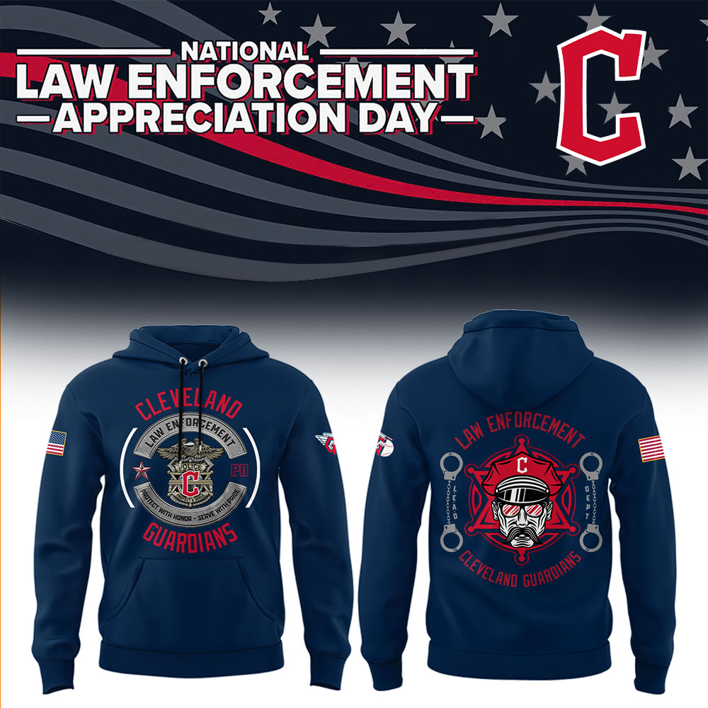 Guardians X Law Enforcement Appreciation Day 2025 Hoodie Baseball Coach Gift Ideas