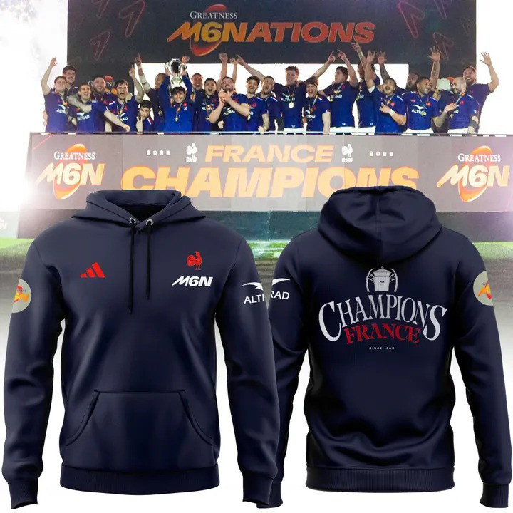 Guinness Six Nations 2025 France Champions Hoodie Presents For Football Lovers