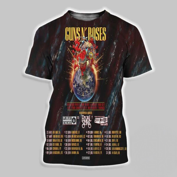 Guns N Roses Tour 2025 Shirt Rock Band Oregontrailrvpk Shirt