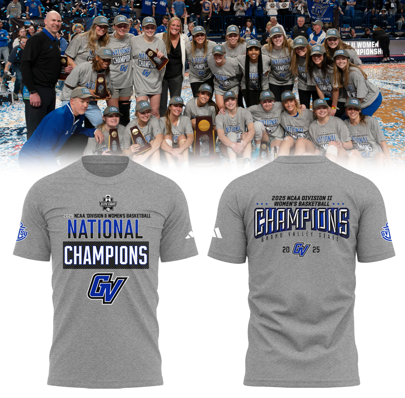 GVSU Women's Basketball x National Champions T-Shirt Basketball Coaches Gifts Oregontrailrvpk Shirt