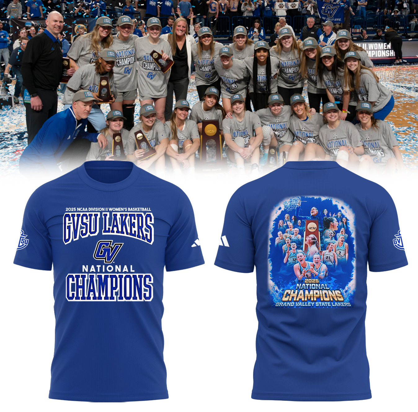 GVSU Women's Basketball x National Champions T-Shirt Cool Gifts For Basketball Players Oregontrailrvpk Shirt