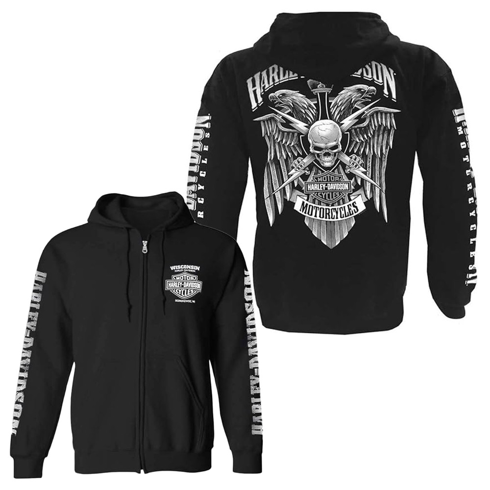 Harley Davidson Zip Up Hoodie Father's Day Presents For Dad To Be