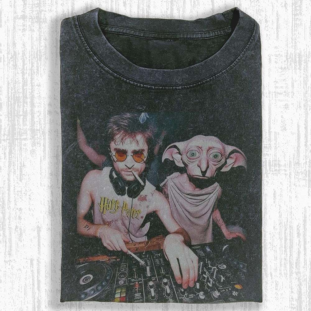 Harry Potter And Dobby T-Shirt Hogwarts Party Funny Graphic Tee Shirt Gifts Oregontrailrvpk Shirt