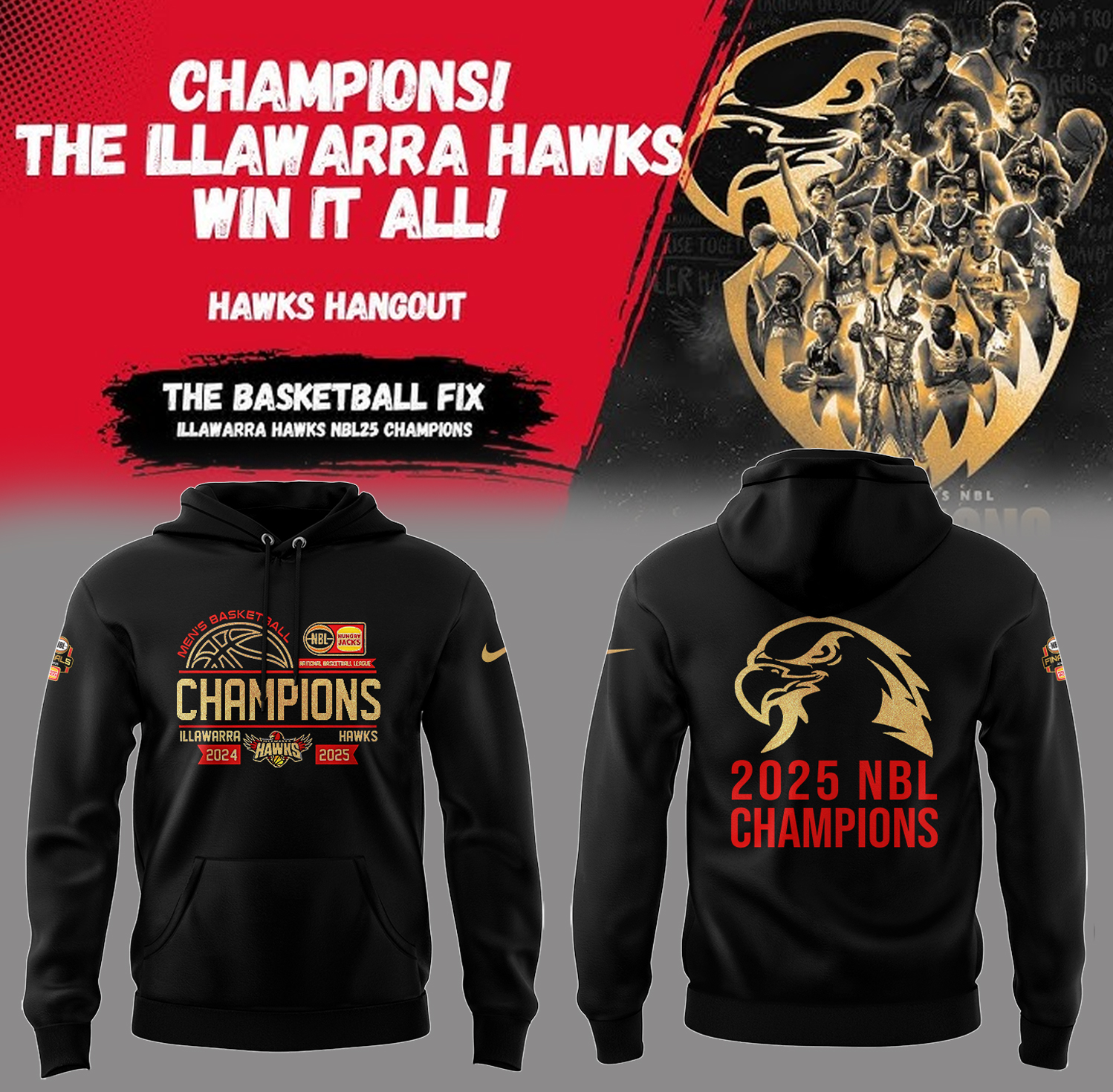Hawks Basketball National Champions25 Black Hoodie Basketball Coaches Gifts