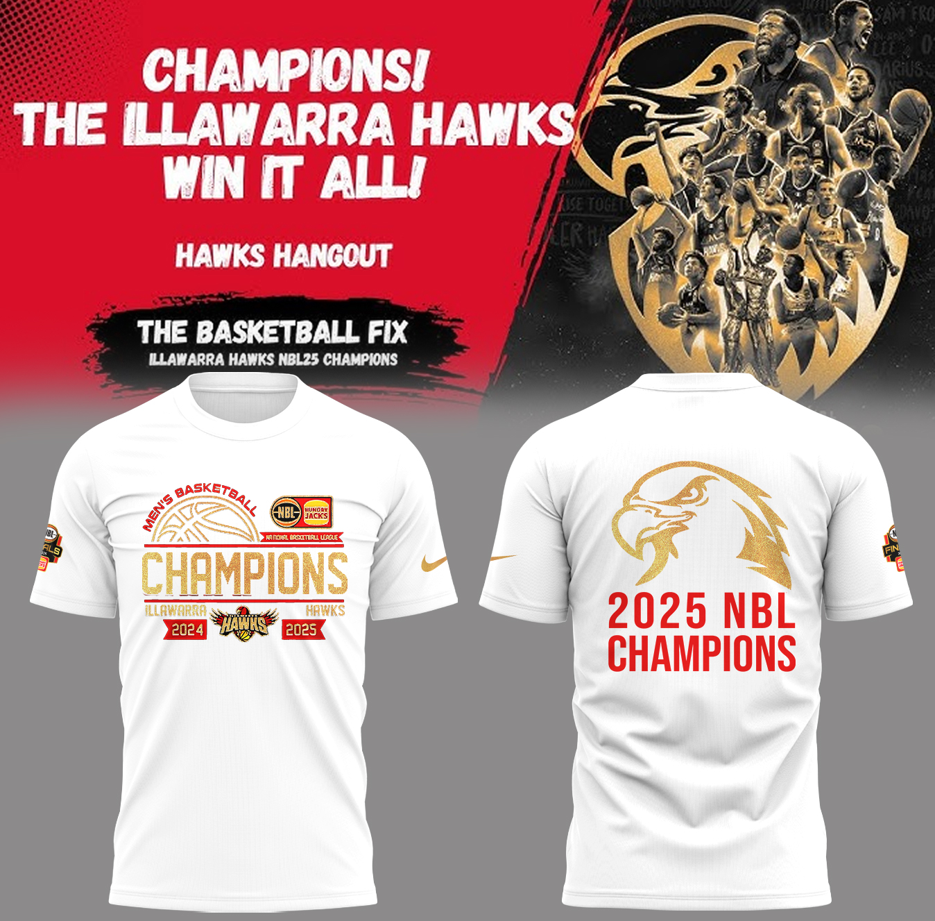 Hawks Basketball National Champions25 White T-Shirt Presents For Basketball Players Oregontrailrvpk Shirt