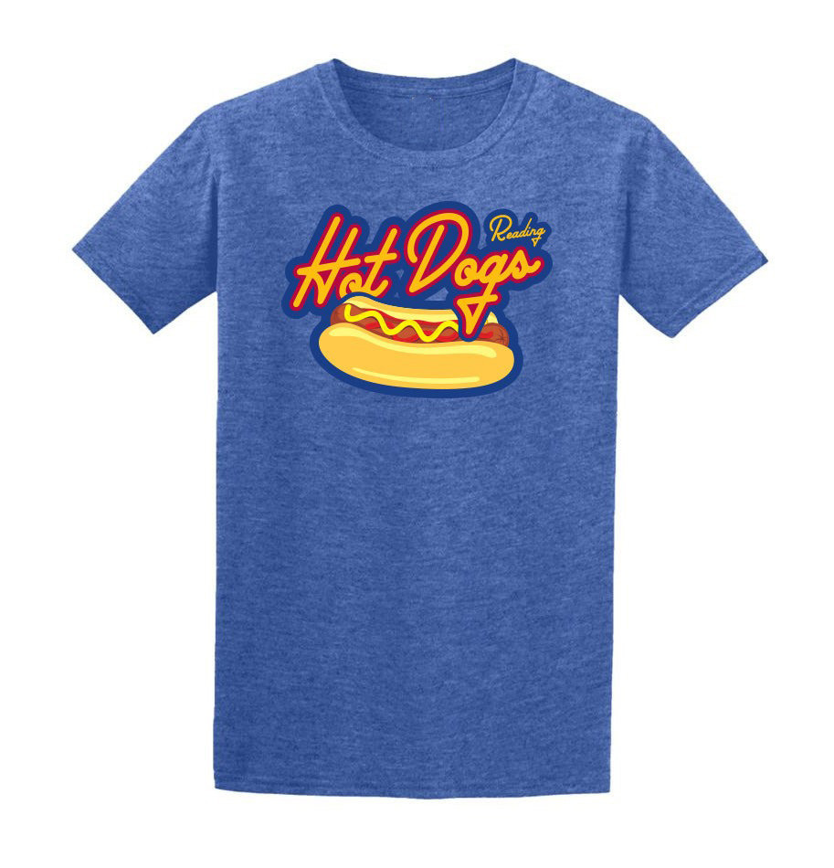 Heather Royal Reading Hot Dogs T-Shirt For Dad Who Wants Nothing Oregontrailrvpk Shirt