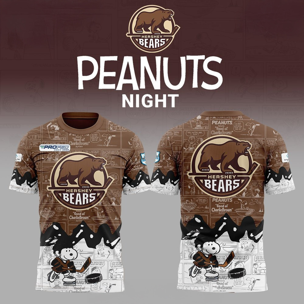 Hershey Bears Anniversary of Peanuts T-Shirt Presents For Hockey Lovers Oregontrailrvpk Shirt