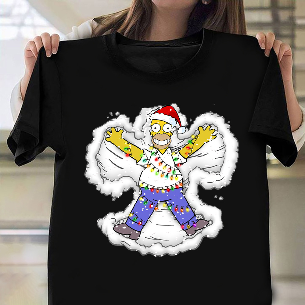 Homer Simpson Christmas Shirt Merry Xmas Homer Simpson T-Shirt Oregontrailrvpk Shirt