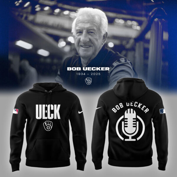 Honoring The Legend Brewers Icon And Baseball Hall Of Famer Bob Uecker Black Hoodie