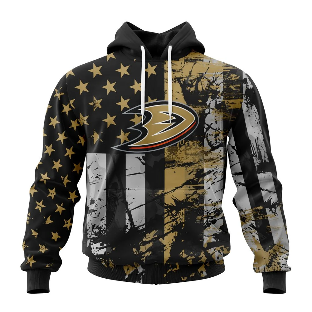 Hoodie Anaheim Ducks Specialized Jersey For America All Over Print Hoodie Style 14673