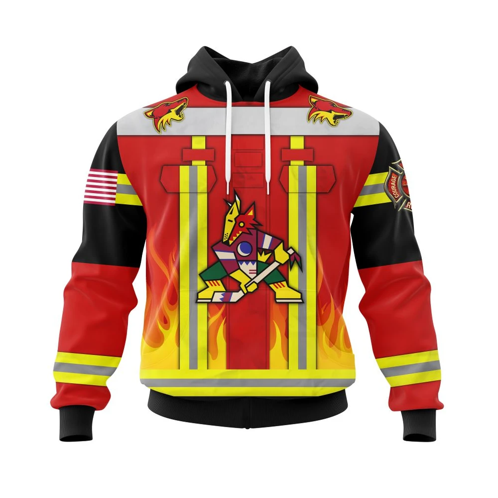 Hoodie Arizona Coyotes Honnor Firefighter Uniform V0622 All Over Print Hoodie Style 96127