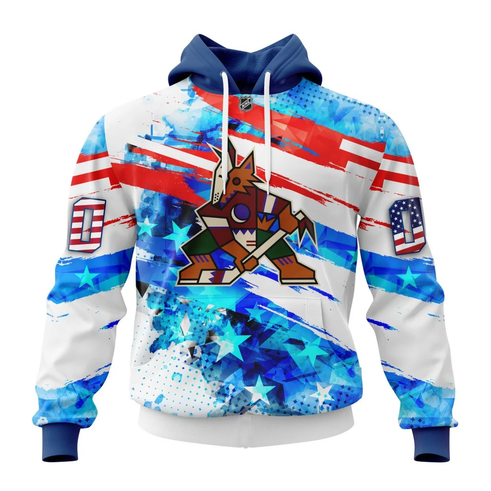 Hoodie Arizona Coyotes Special Concept For Independence Day All Over Print Hoodie Style 19510