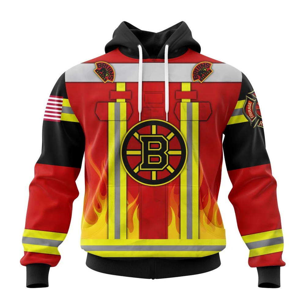 Hoodie Boston Bruins Honnor Firefighter Uniform V0622 All Over Print Hoodie Style 56308