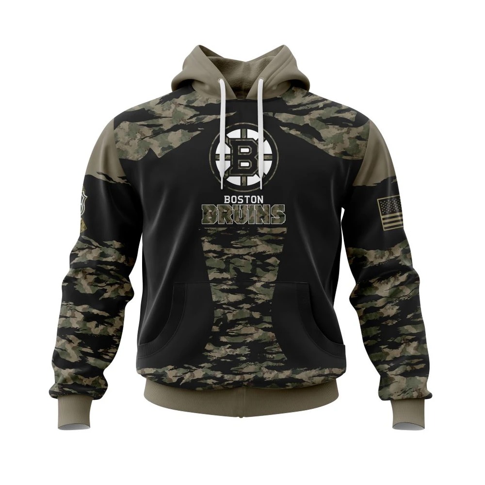 Hoodie Boston Bruins Honors Veterans And Military Members All Over Print Hoodie Style 79899