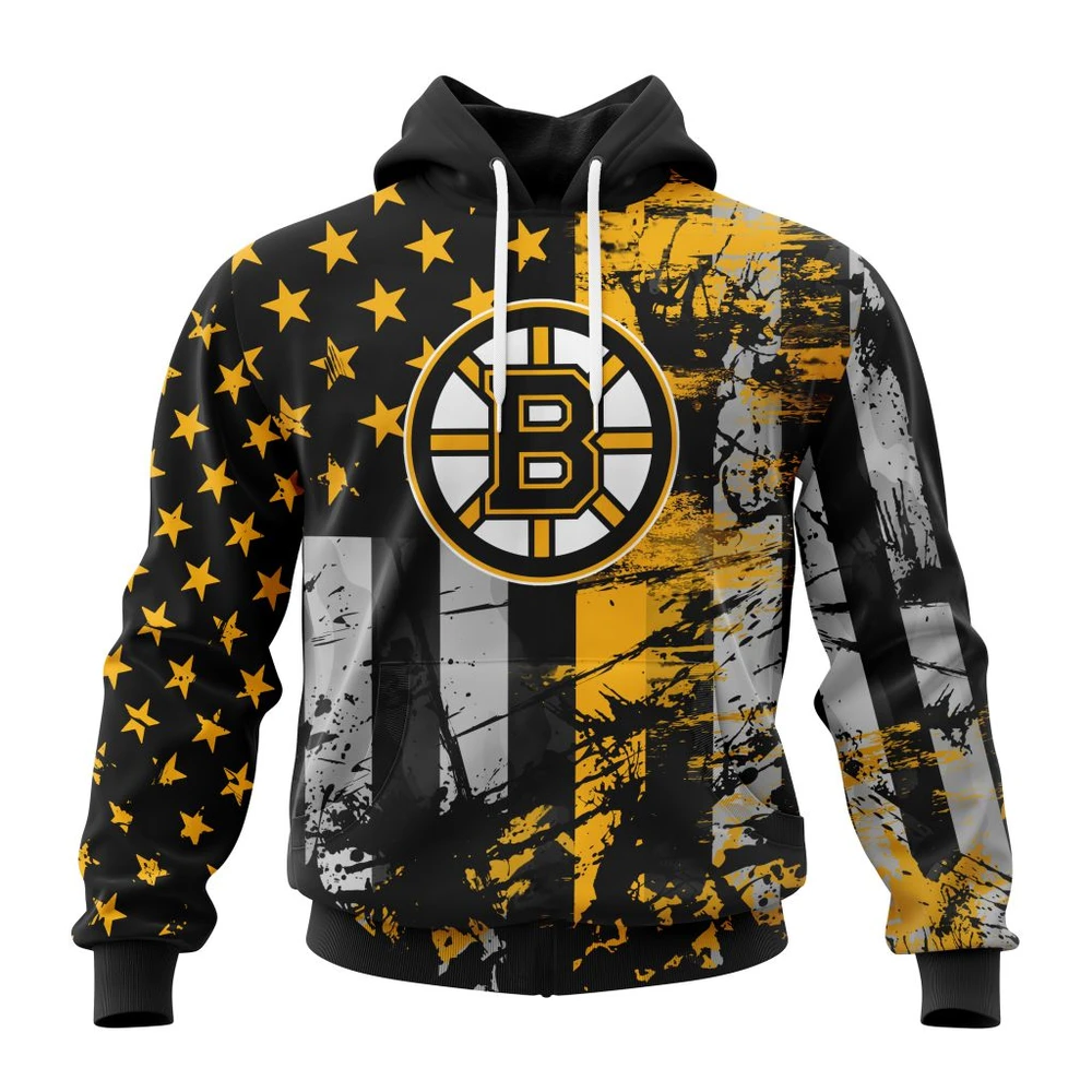 Hoodie Boston Bruins Specialized Jersey For America All Over Print Hoodie Style 97212
