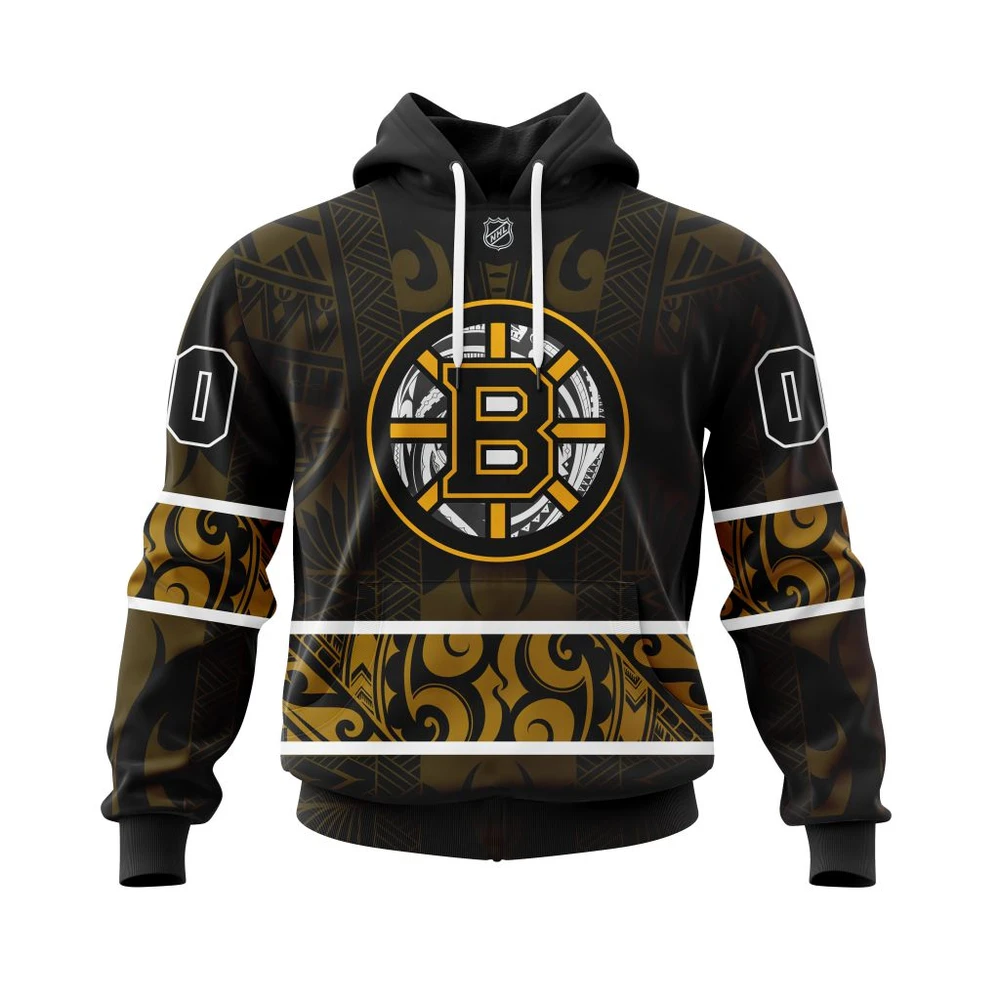 Hoodie Boston Bruins Specialized Native With Samoa Culture All Over Print Hoodie Style 16303
