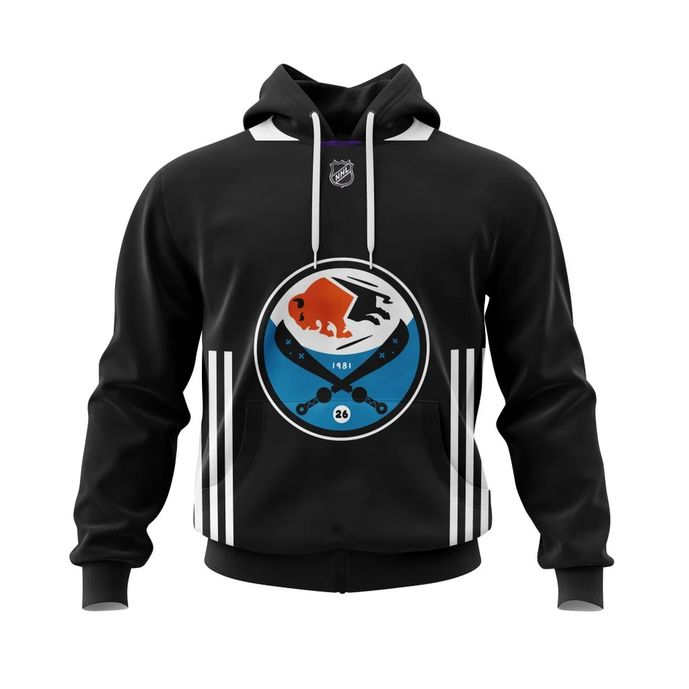 Hoodie Buffalo Sabres Specialized Concepts Val James Night Jersey All Over Print Hoodie Style 11436