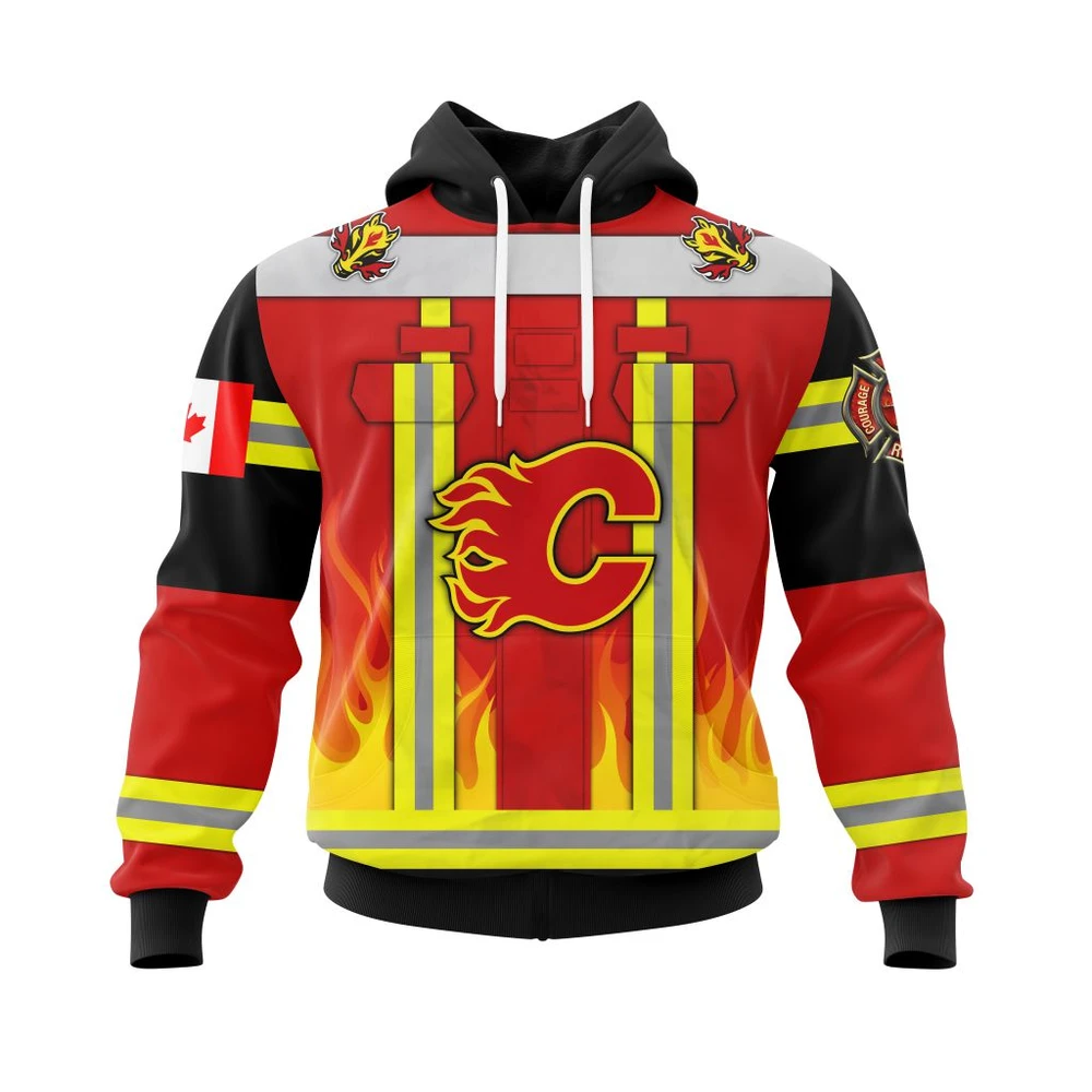 Hoodie Calgary Flames Honnor Firefighter Uniform V0622 All Over Print Hoodie Style 61627