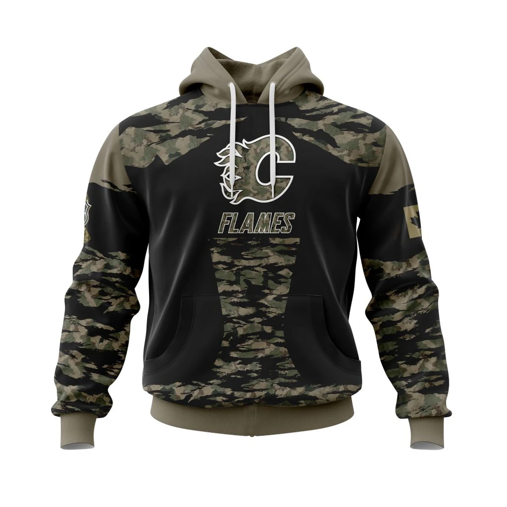 Hoodie Calgary Flames Honors Veterans And Military Members All Over Print Hoodie Style 26281