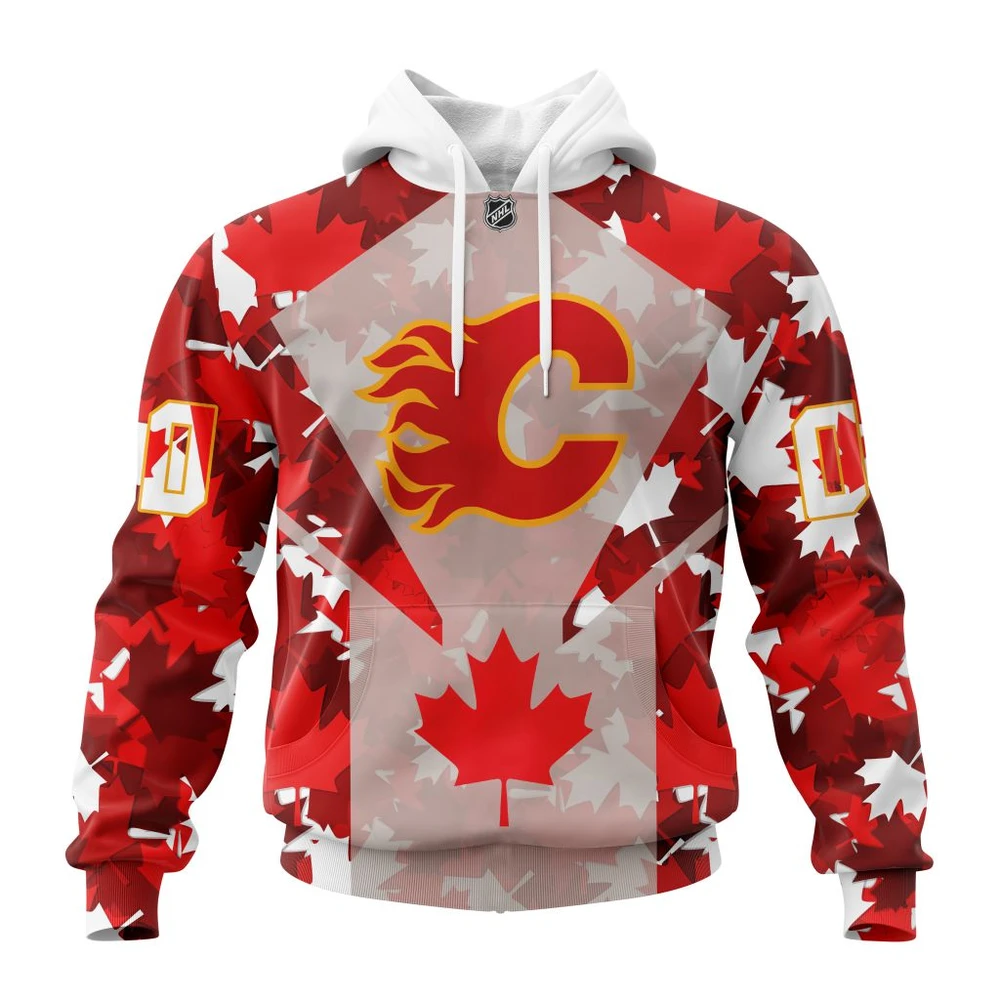 Hoodie Calgary Flames Special Concept For Canada Day All Over Print Hoodie Style 35063