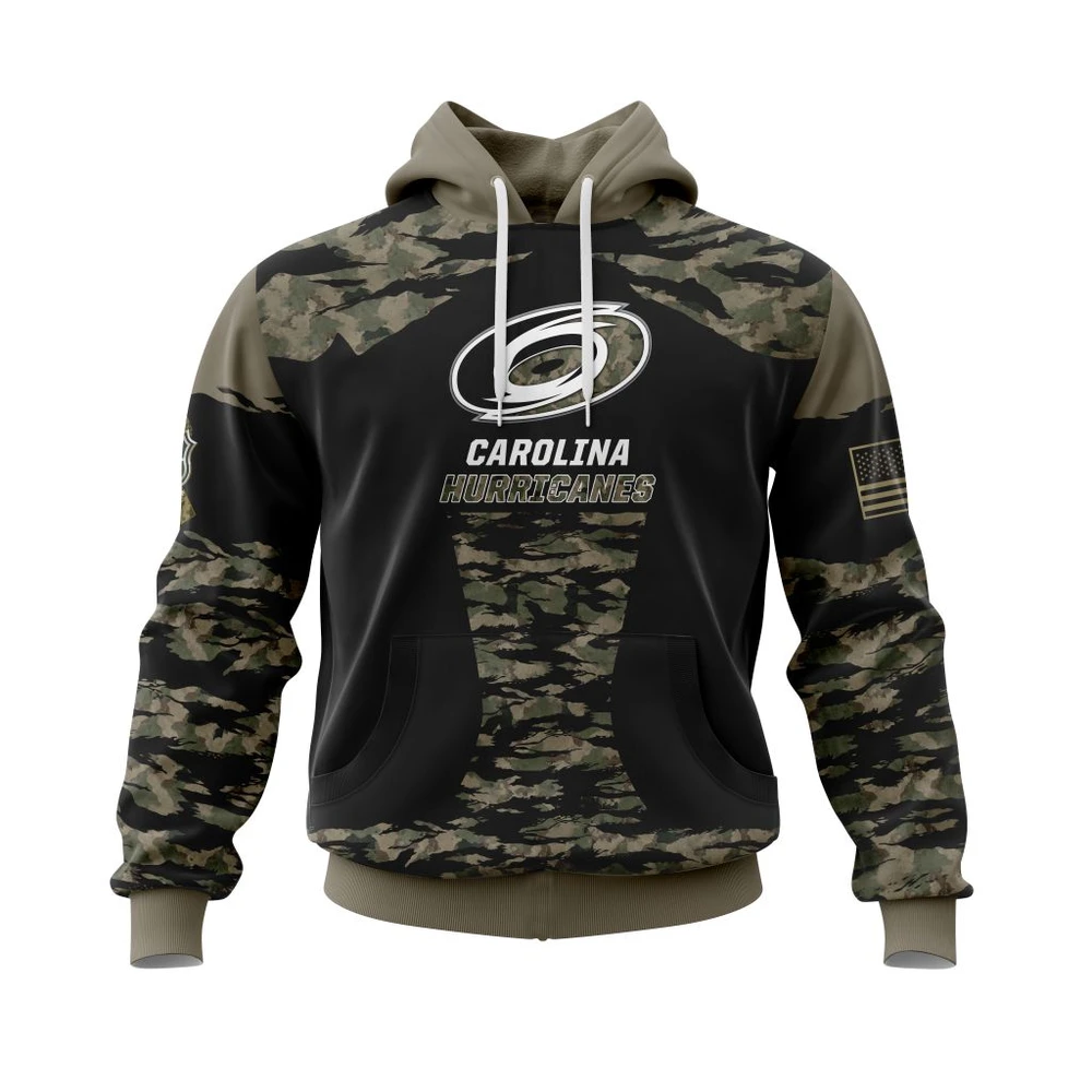 Hoodie Carolina Hurricanes Honors Veterans And Military Members All Over Print Hoodie Style 43363