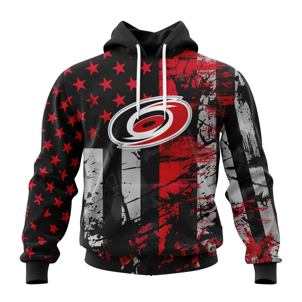 Hoodie Carolina Hurricanes Specialized Jersey For America All Over Print Hoodie Style 29572