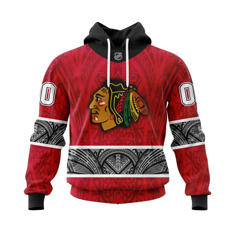 Hoodie Chicago Blackhawks Specialized Native With Samoa Culture All Over Print Hoodie Style 80955