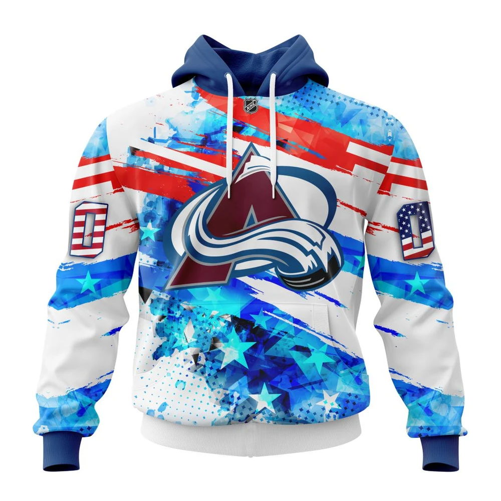 Hoodie Colorado Avalanche Special Concept For Independence Day All Over Print Hoodie Style 33930