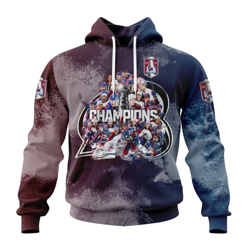 Hoodie Colorado Avalanche Stanley Cup Champions All Over Print Hoodie Style 79931