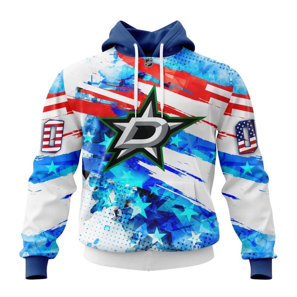 Hoodie Dallas Stars Special Concept For Independence Day All Over Print Hoodie Style 69739
