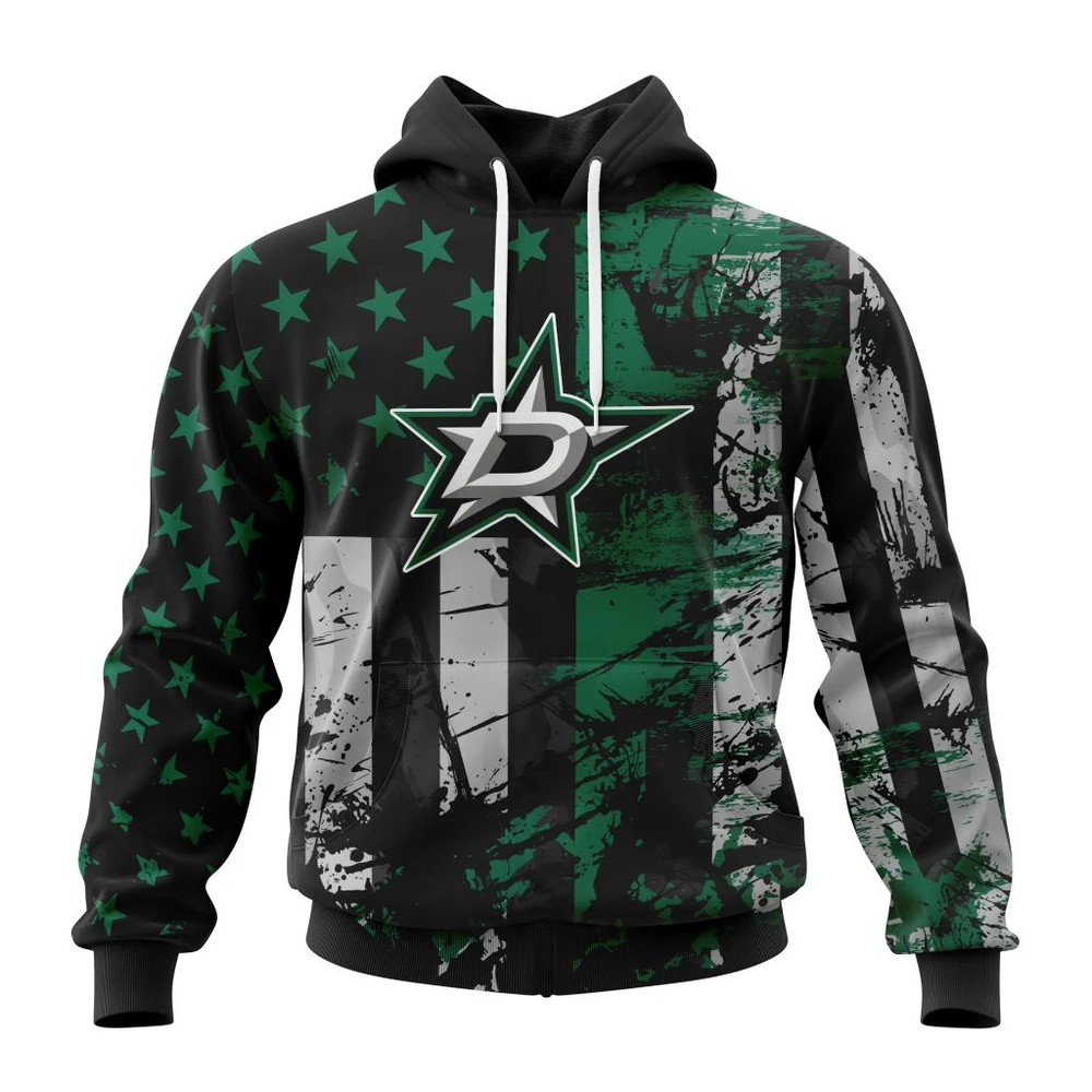 Hoodie Dallas Stars Specialized Jersey For America All Over Print Hoodie Style 45461